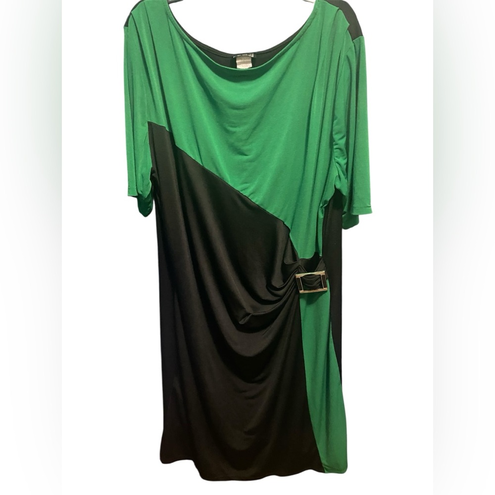 Elegant Green and Black Women's Dress 16
